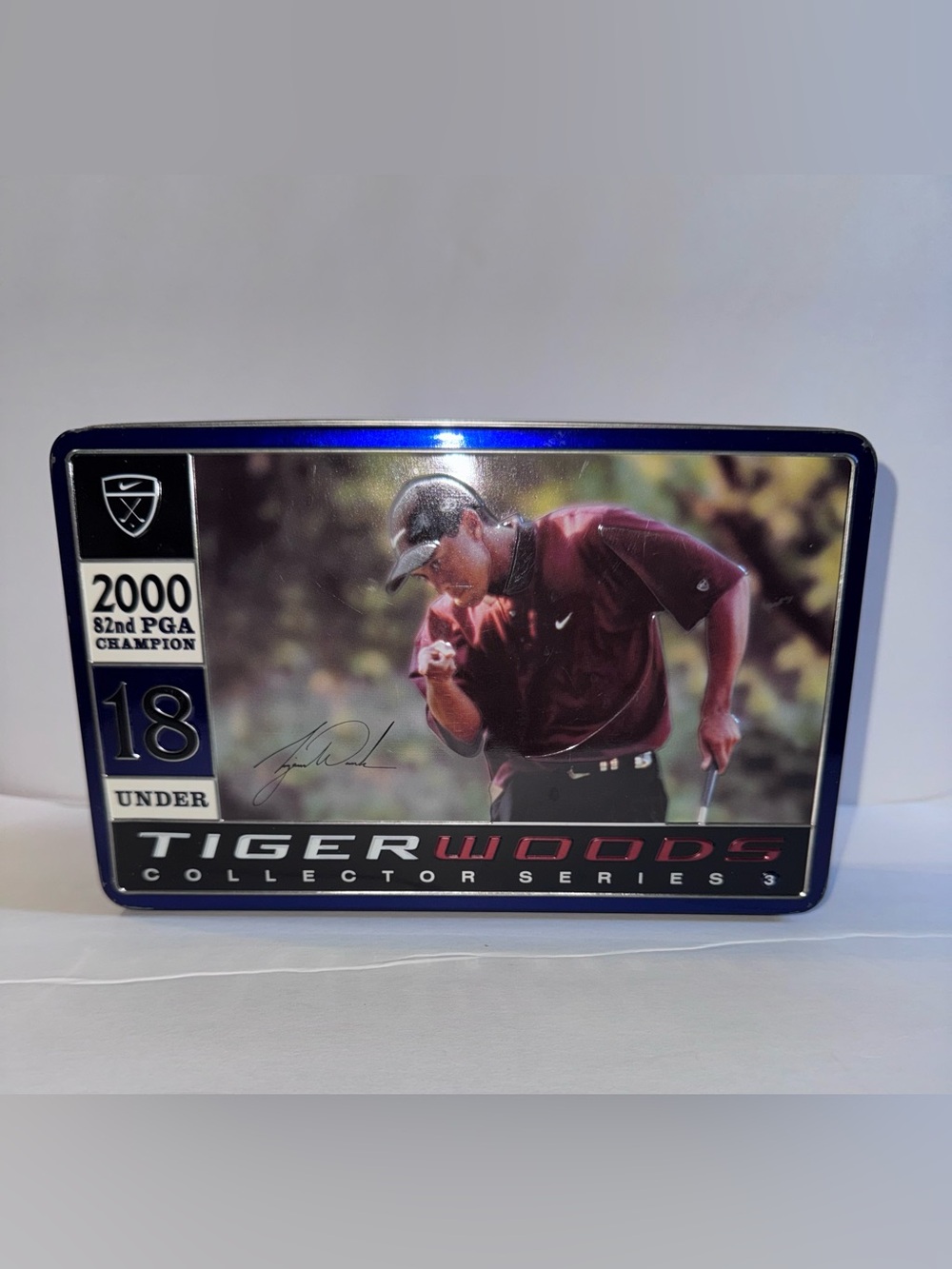 Nike Tiger Woods Collector Series Metal Tin - Black, Red, Blue